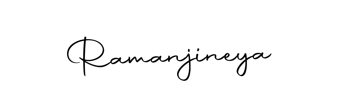 How to make Ramanjineya name signature. Use Autography-DOLnW style for creating short signs online. This is the latest handwritten sign. Ramanjineya signature style 10 images and pictures png