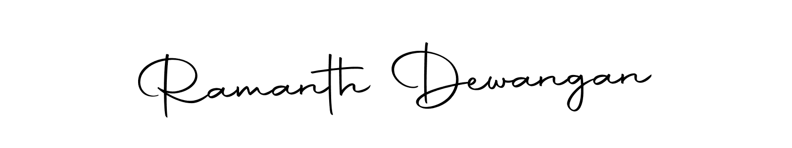 How to make Ramanth Dewangan name signature. Use Autography-DOLnW style for creating short signs online. This is the latest handwritten sign. Ramanth Dewangan signature style 10 images and pictures png