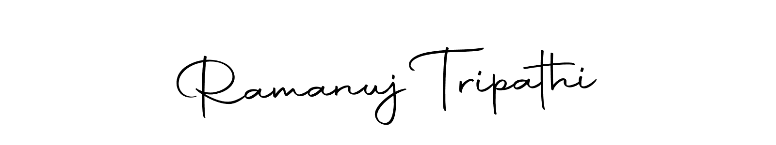 You should practise on your own different ways (Autography-DOLnW) to write your name (Ramanuj Tripathi) in signature. don't let someone else do it for you. Ramanuj Tripathi signature style 10 images and pictures png