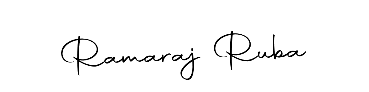 How to make Ramaraj Ruba name signature. Use Autography-DOLnW style for creating short signs online. This is the latest handwritten sign. Ramaraj Ruba signature style 10 images and pictures png