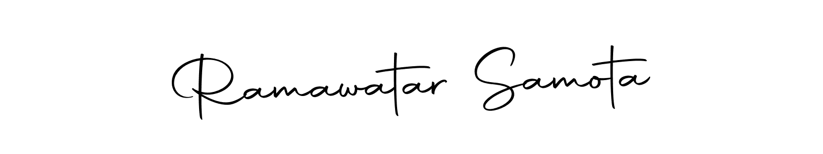 Design your own signature with our free online signature maker. With this signature software, you can create a handwritten (Autography-DOLnW) signature for name Ramawatar Samota. Ramawatar Samota signature style 10 images and pictures png