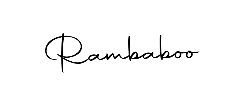 Rambaboo stylish signature style. Best Handwritten Sign (Autography-DOLnW) for my name. Handwritten Signature Collection Ideas for my name Rambaboo. Rambaboo signature style 10 images and pictures png