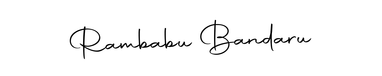 Design your own signature with our free online signature maker. With this signature software, you can create a handwritten (Autography-DOLnW) signature for name Rambabu Bandaru. Rambabu Bandaru signature style 10 images and pictures png