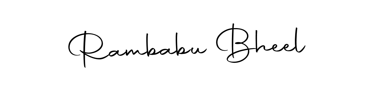 How to make Rambabu Bheel name signature. Use Autography-DOLnW style for creating short signs online. This is the latest handwritten sign. Rambabu Bheel signature style 10 images and pictures png