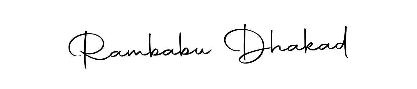 You can use this online signature creator to create a handwritten signature for the name Rambabu Dhakad. This is the best online autograph maker. Rambabu Dhakad signature style 10 images and pictures png