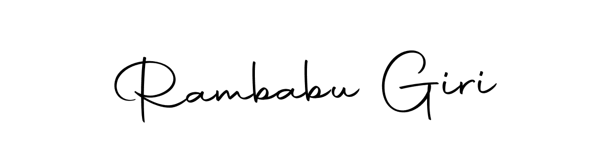 Use a signature maker to create a handwritten signature online. With this signature software, you can design (Autography-DOLnW) your own signature for name Rambabu Giri. Rambabu Giri signature style 10 images and pictures png