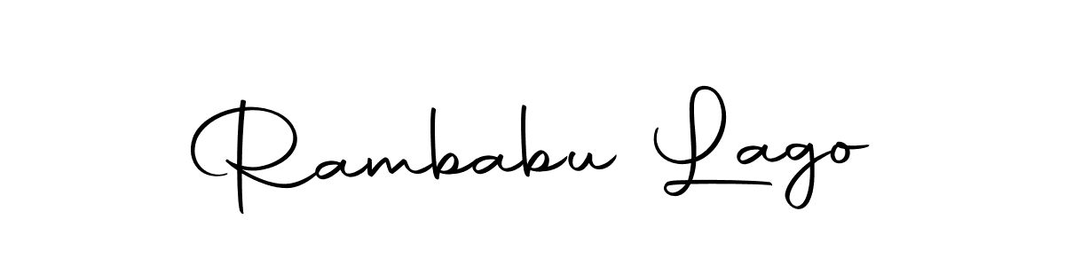 You should practise on your own different ways (Autography-DOLnW) to write your name (Rambabu Lago) in signature. don't let someone else do it for you. Rambabu Lago signature style 10 images and pictures png