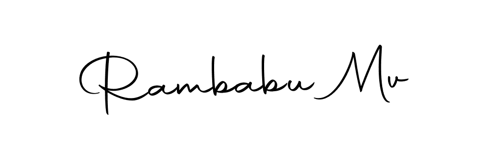 The best way (Autography-DOLnW) to make a short signature is to pick only two or three words in your name. The name Rambabu Mv include a total of six letters. For converting this name. Rambabu Mv signature style 10 images and pictures png