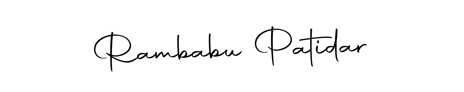You can use this online signature creator to create a handwritten signature for the name Rambabu Patidar. This is the best online autograph maker. Rambabu Patidar signature style 10 images and pictures png