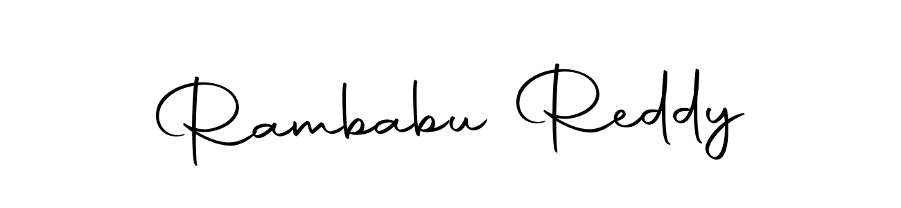Design your own signature with our free online signature maker. With this signature software, you can create a handwritten (Autography-DOLnW) signature for name Rambabu Reddy. Rambabu Reddy signature style 10 images and pictures png