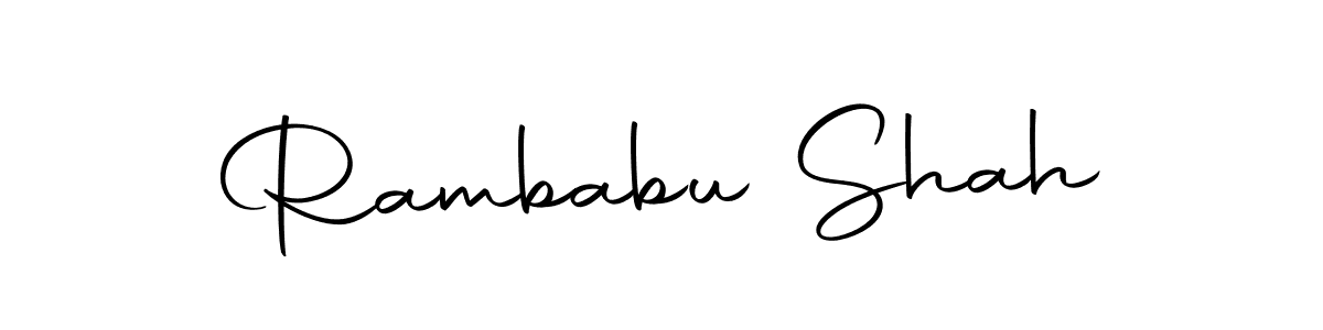 You can use this online signature creator to create a handwritten signature for the name Rambabu Shah. This is the best online autograph maker. Rambabu Shah signature style 10 images and pictures png