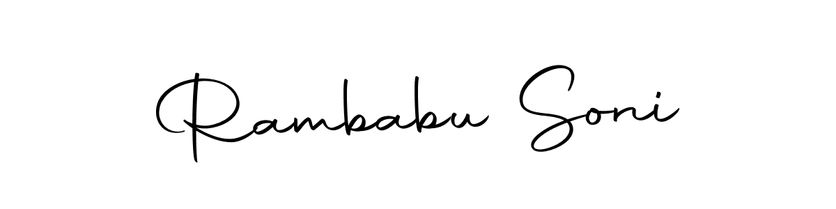 Use a signature maker to create a handwritten signature online. With this signature software, you can design (Autography-DOLnW) your own signature for name Rambabu Soni. Rambabu Soni signature style 10 images and pictures png