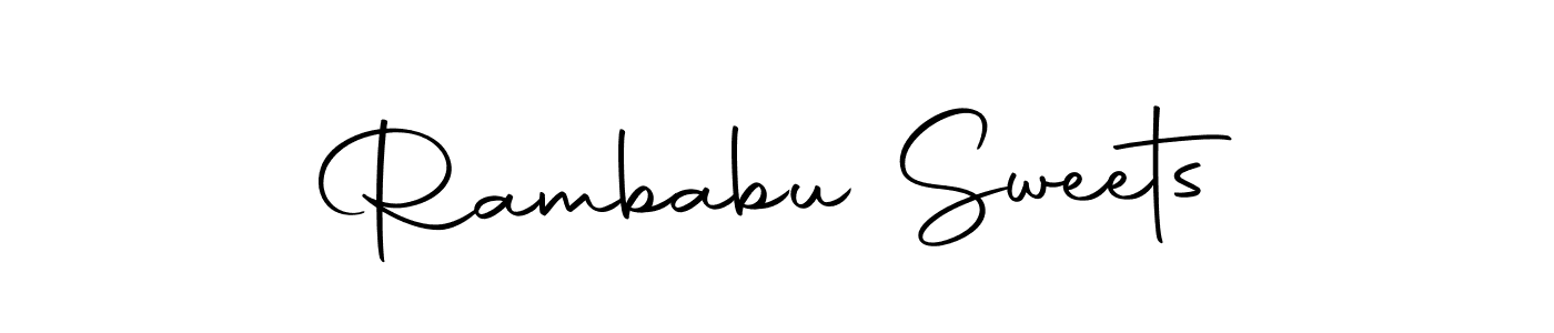 Design your own signature with our free online signature maker. With this signature software, you can create a handwritten (Autography-DOLnW) signature for name Rambabu Sweets. Rambabu Sweets signature style 10 images and pictures png