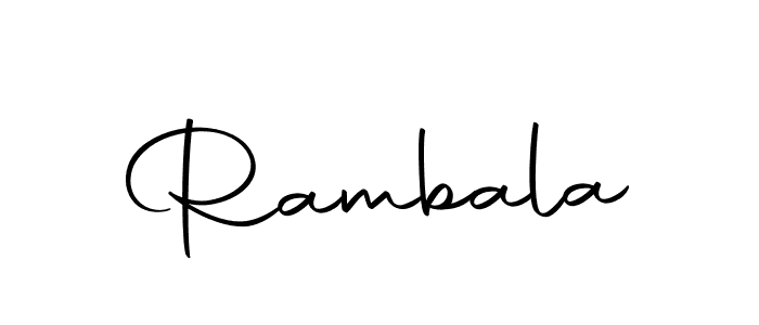 Design your own signature with our free online signature maker. With this signature software, you can create a handwritten (Autography-DOLnW) signature for name Rambala. Rambala signature style 10 images and pictures png