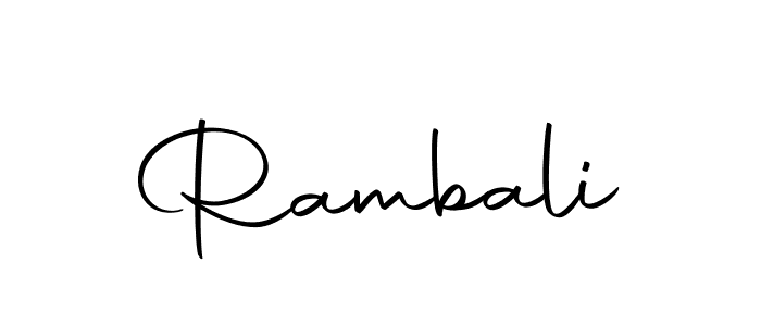 Use a signature maker to create a handwritten signature online. With this signature software, you can design (Autography-DOLnW) your own signature for name Rambali. Rambali signature style 10 images and pictures png