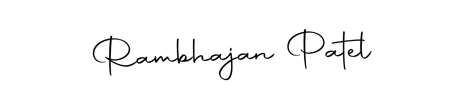 Create a beautiful signature design for name Rambhajan Patel. With this signature (Autography-DOLnW) fonts, you can make a handwritten signature for free. Rambhajan Patel signature style 10 images and pictures png