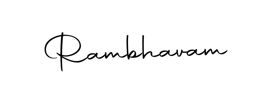 How to make Rambhavam name signature. Use Autography-DOLnW style for creating short signs online. This is the latest handwritten sign. Rambhavam signature style 10 images and pictures png