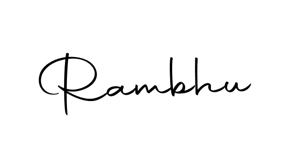 Rambhu stylish signature style. Best Handwritten Sign (Autography-DOLnW) for my name. Handwritten Signature Collection Ideas for my name Rambhu. Rambhu signature style 10 images and pictures png