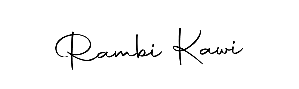 How to make Rambi Kawi name signature. Use Autography-DOLnW style for creating short signs online. This is the latest handwritten sign. Rambi Kawi signature style 10 images and pictures png