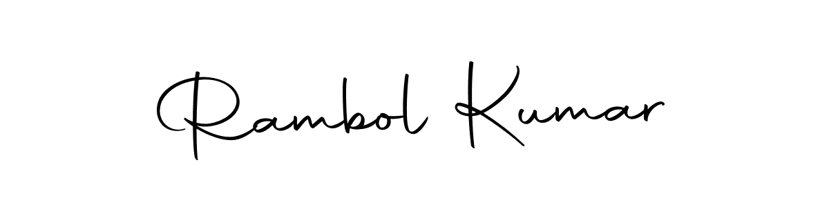 How to make Rambol Kumar name signature. Use Autography-DOLnW style for creating short signs online. This is the latest handwritten sign. Rambol Kumar signature style 10 images and pictures png