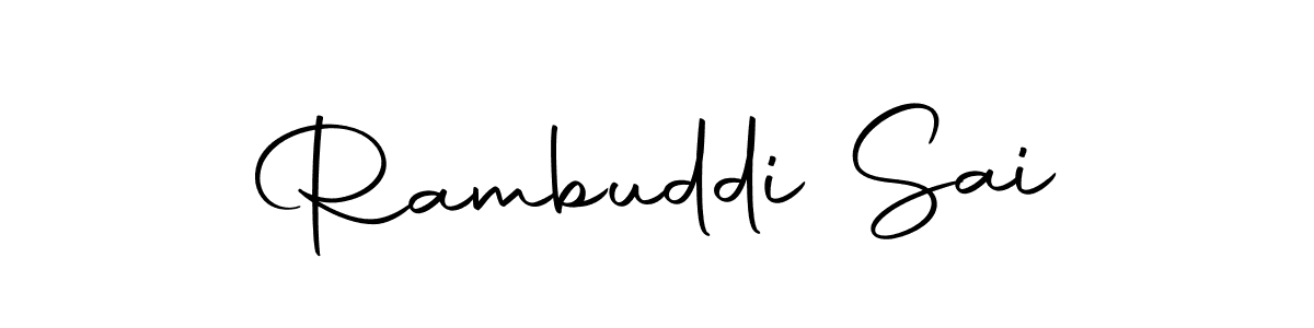 You can use this online signature creator to create a handwritten signature for the name Rambuddi Sai. This is the best online autograph maker. Rambuddi Sai signature style 10 images and pictures png