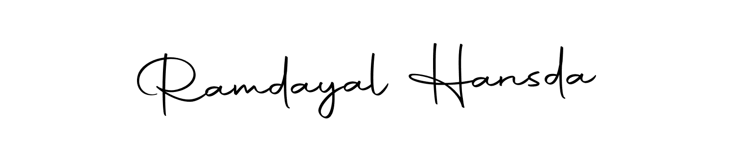 Create a beautiful signature design for name Ramdayal Hansda. With this signature (Autography-DOLnW) fonts, you can make a handwritten signature for free. Ramdayal Hansda signature style 10 images and pictures png