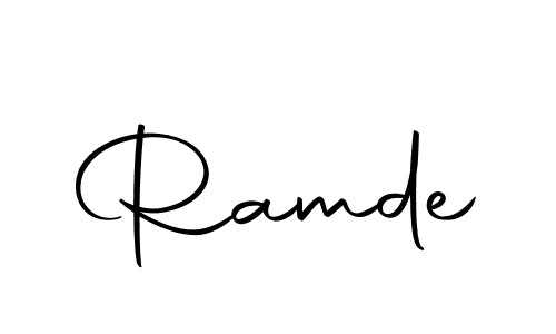 How to make Ramde name signature. Use Autography-DOLnW style for creating short signs online. This is the latest handwritten sign. Ramde signature style 10 images and pictures png