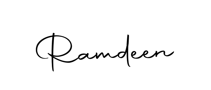 Create a beautiful signature design for name Ramdeen. With this signature (Autography-DOLnW) fonts, you can make a handwritten signature for free. Ramdeen signature style 10 images and pictures png