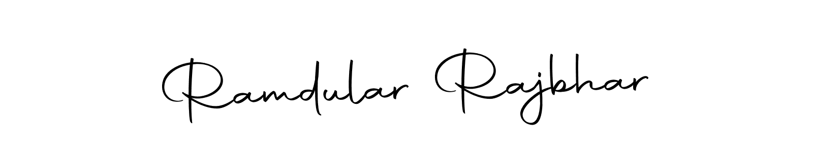 How to make Ramdular Rajbhar name signature. Use Autography-DOLnW style for creating short signs online. This is the latest handwritten sign. Ramdular Rajbhar signature style 10 images and pictures png