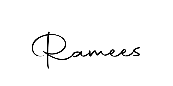 Use a signature maker to create a handwritten signature online. With this signature software, you can design (Autography-DOLnW) your own signature for name Ramees. Ramees signature style 10 images and pictures png