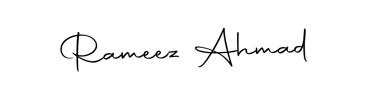 Make a beautiful signature design for name Rameez Ahmad. With this signature (Autography-DOLnW) style, you can create a handwritten signature for free. Rameez Ahmad signature style 10 images and pictures png