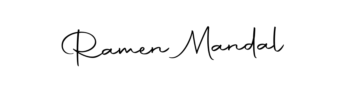 Make a beautiful signature design for name Ramen Mandal. With this signature (Autography-DOLnW) style, you can create a handwritten signature for free. Ramen Mandal signature style 10 images and pictures png