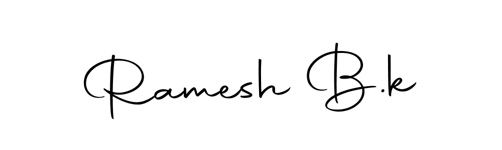 Design your own signature with our free online signature maker. With this signature software, you can create a handwritten (Autography-DOLnW) signature for name Ramesh B.k. Ramesh B.k signature style 10 images and pictures png