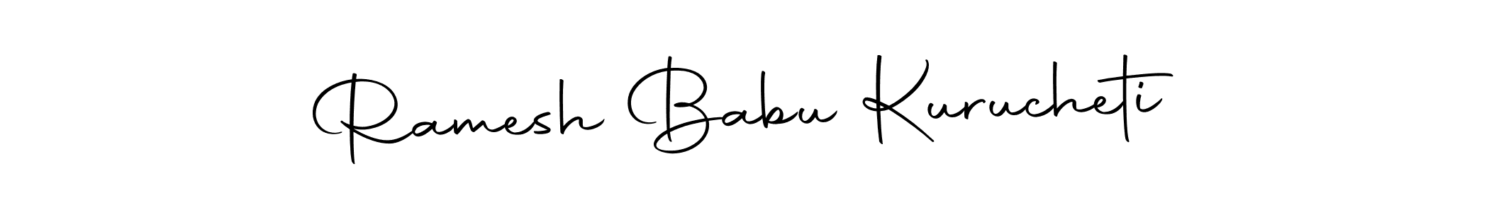 Create a beautiful signature design for name Ramesh Babu Kurucheti. With this signature (Autography-DOLnW) fonts, you can make a handwritten signature for free. Ramesh Babu Kurucheti signature style 10 images and pictures png