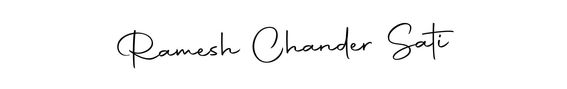 How to make Ramesh Chander Sati name signature. Use Autography-DOLnW style for creating short signs online. This is the latest handwritten sign. Ramesh Chander Sati signature style 10 images and pictures png