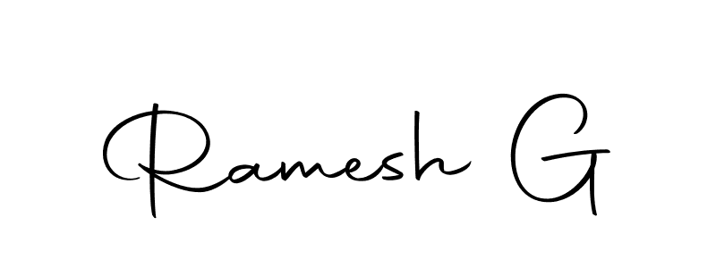 Use a signature maker to create a handwritten signature online. With this signature software, you can design (Autography-DOLnW) your own signature for name Ramesh G. Ramesh G signature style 10 images and pictures png