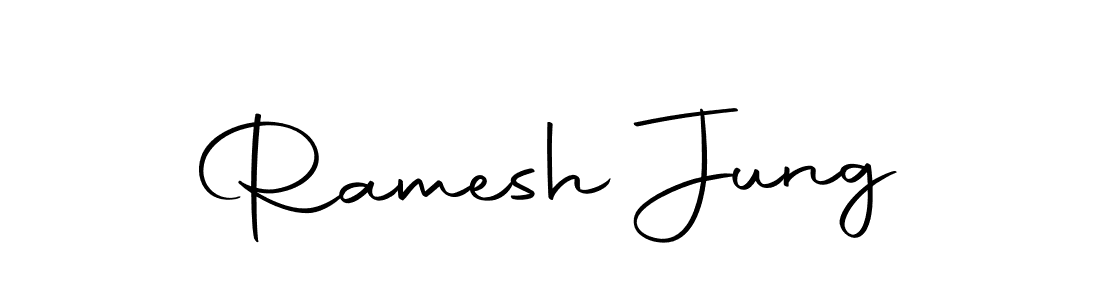 Design your own signature with our free online signature maker. With this signature software, you can create a handwritten (Autography-DOLnW) signature for name Ramesh Jung. Ramesh Jung signature style 10 images and pictures png