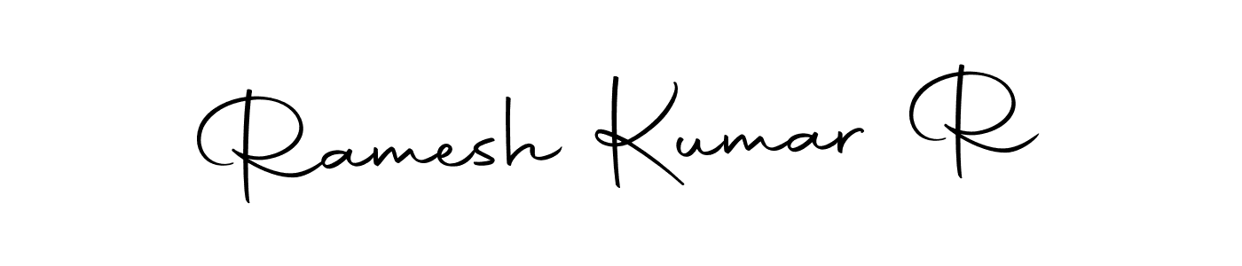 How to make Ramesh Kumar R name signature. Use Autography-DOLnW style for creating short signs online. This is the latest handwritten sign. Ramesh Kumar R signature style 10 images and pictures png