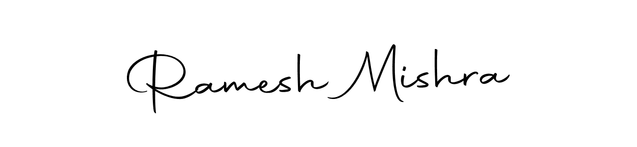 How to make Ramesh Mishra name signature. Use Autography-DOLnW style for creating short signs online. This is the latest handwritten sign. Ramesh Mishra signature style 10 images and pictures png