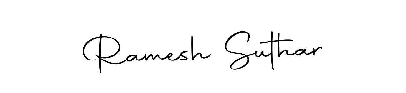 The best way (Autography-DOLnW) to make a short signature is to pick only two or three words in your name. The name Ramesh Suthar include a total of six letters. For converting this name. Ramesh Suthar signature style 10 images and pictures png