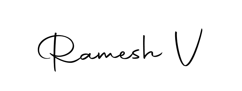 The best way (Autography-DOLnW) to make a short signature is to pick only two or three words in your name. The name Ramesh V include a total of six letters. For converting this name. Ramesh V signature style 10 images and pictures png