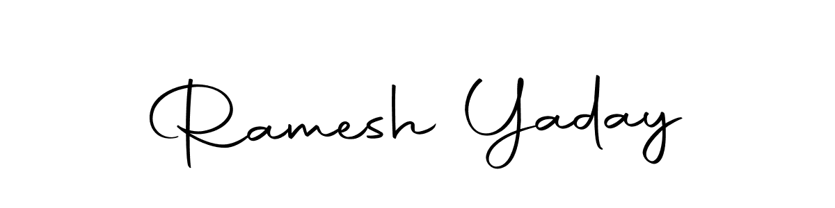 The best way (Autography-DOLnW) to make a short signature is to pick only two or three words in your name. The name Ramesh Yaday include a total of six letters. For converting this name. Ramesh Yaday signature style 10 images and pictures png