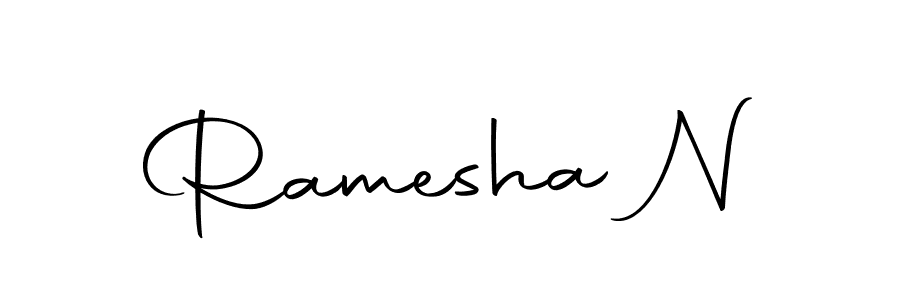 Similarly Autography-DOLnW is the best handwritten signature design. Signature creator online .You can use it as an online autograph creator for name Ramesha N. Ramesha N signature style 10 images and pictures png