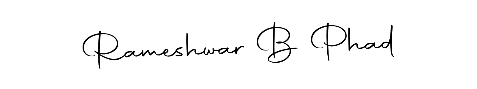 The best way (Autography-DOLnW) to make a short signature is to pick only two or three words in your name. The name Rameshwar B Phad include a total of six letters. For converting this name. Rameshwar B Phad signature style 10 images and pictures png