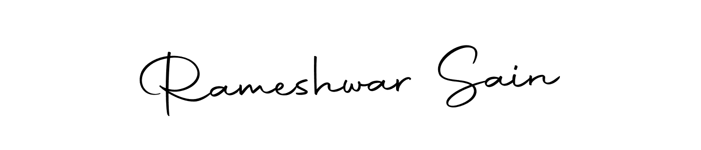 You should practise on your own different ways (Autography-DOLnW) to write your name (Rameshwar Sain) in signature. don't let someone else do it for you. Rameshwar Sain signature style 10 images and pictures png