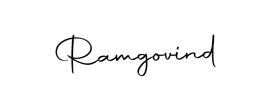 Create a beautiful signature design for name Ramgovind. With this signature (Autography-DOLnW) fonts, you can make a handwritten signature for free. Ramgovind signature style 10 images and pictures png