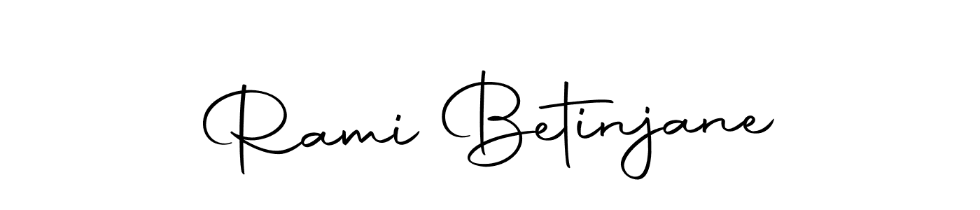 How to make Rami Betinjane name signature. Use Autography-DOLnW style for creating short signs online. This is the latest handwritten sign. Rami Betinjane signature style 10 images and pictures png