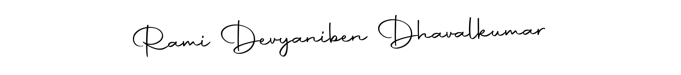 Make a beautiful signature design for name Rami Devyaniben Dhavalkumar. Use this online signature maker to create a handwritten signature for free. Rami Devyaniben Dhavalkumar signature style 10 images and pictures png