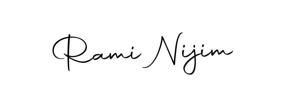 Similarly Autography-DOLnW is the best handwritten signature design. Signature creator online .You can use it as an online autograph creator for name Rami Nijim. Rami Nijim signature style 10 images and pictures png