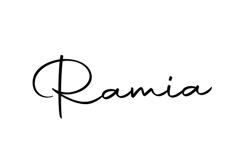 How to make Ramia signature? Autography-DOLnW is a professional autograph style. Create handwritten signature for Ramia name. Ramia signature style 10 images and pictures png